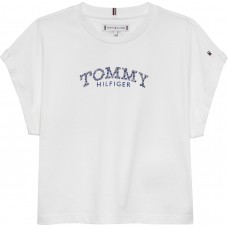 TOMMY HILFIGER μπλούζα παιδική KG0KG08975-YBR λευκή